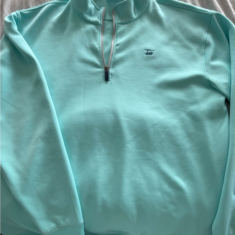 Men's Light Blue Quarter-Zip Sweatshirt